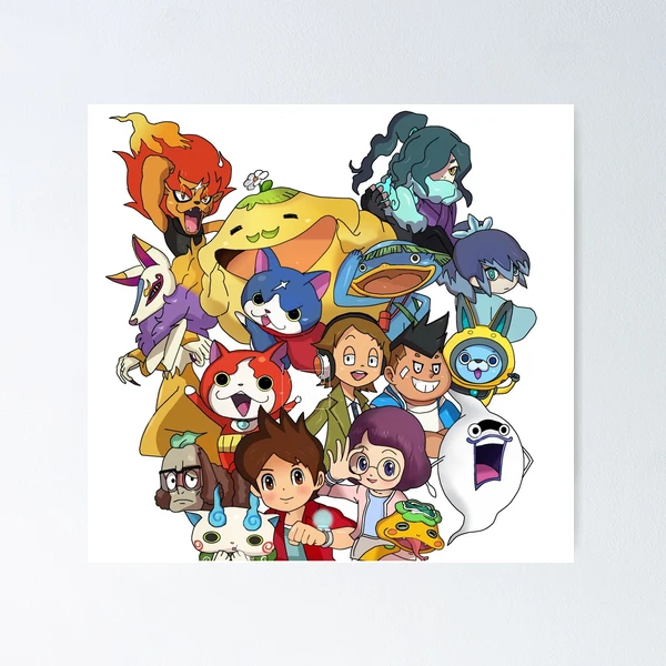 Yo-Kai Watch Stickers Yokai Watch Poster by Amanomoon