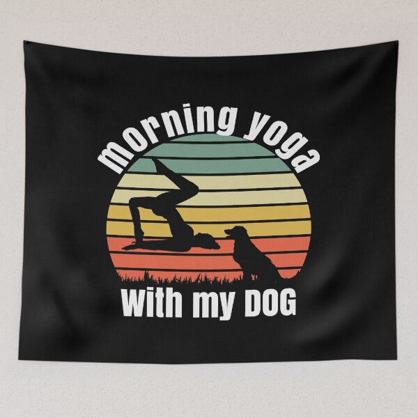 Item preview, Morning Yoga With My Dog designed and sold by Hapoel.