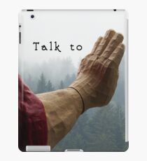 Talk to the Hand - Giant Lumberjack Statue Hand Sarcasm Humor iPad Case/Skin