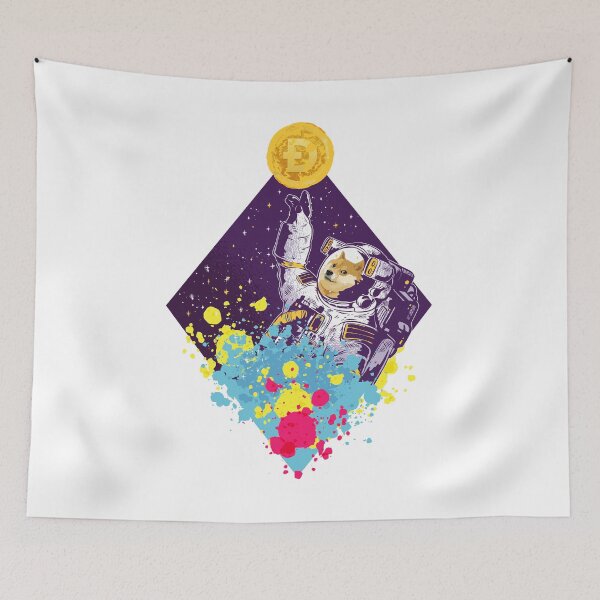 Artikelvorschau, Dogecoin Shirt Logo Dogecoin zum Mond Shirt entworfen und verkauft von Mytoonsquad.