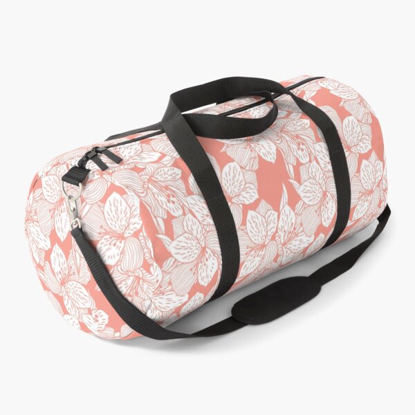 Item preview, white flowers on orange background designed and sold by Lapetiteredac.