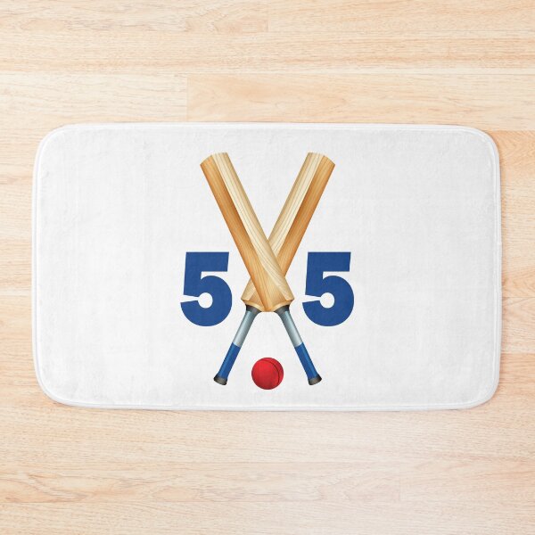 Item preview, Cricket number 55 - fifty five with bats and ball designed and sold by AllShirts21.