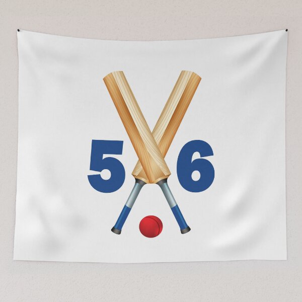 Item preview, Cricket number 56 - fifty six with bats and ball designed and sold by AllShirts21.