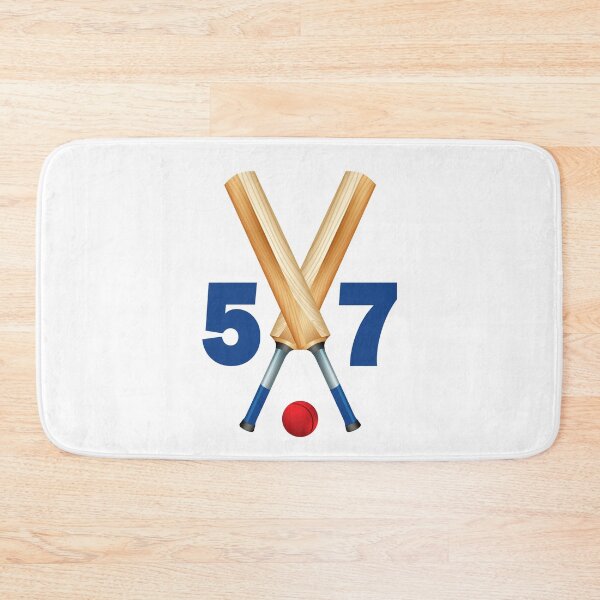 Item preview, Cricket number 57 - fifty seven with bats and ball designed and sold by AllShirts21.