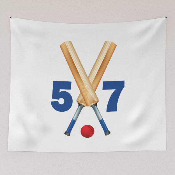 Item preview, Cricket number 57 - fifty seven with bats and ball designed and sold by AllShirts21.