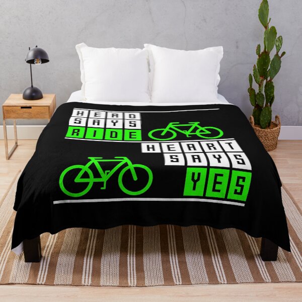 Item preview, Head says ride, heart says yes, Cycling Quote, Cyclist Gift Idea designed and sold by AS-Shirts.