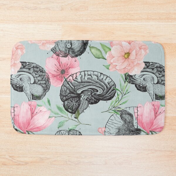 Item preview, Sage Green Brain Anatomy Flower Pattern  designed and sold by allexieee.