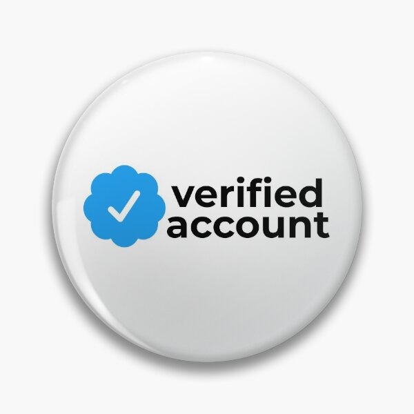 Account Verified Pins and Buttons for Sale