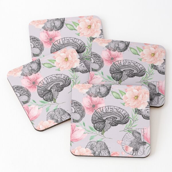 Item preview, Lavender Brain Anatomy Flower Pattern  designed and sold by allexieee.