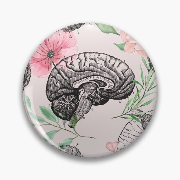 Item preview, Pink Brain Anatomy Flower Pattern  designed and sold by allexieee.