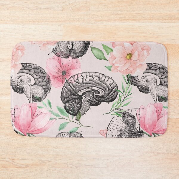 Item preview, Pink Brain Anatomy Flower Pattern  designed and sold by allexieee.
