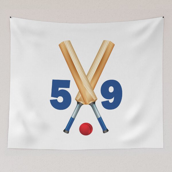 Item preview, Cricket number 59 - fifty nine with bats and ball designed and sold by AllShirts21.