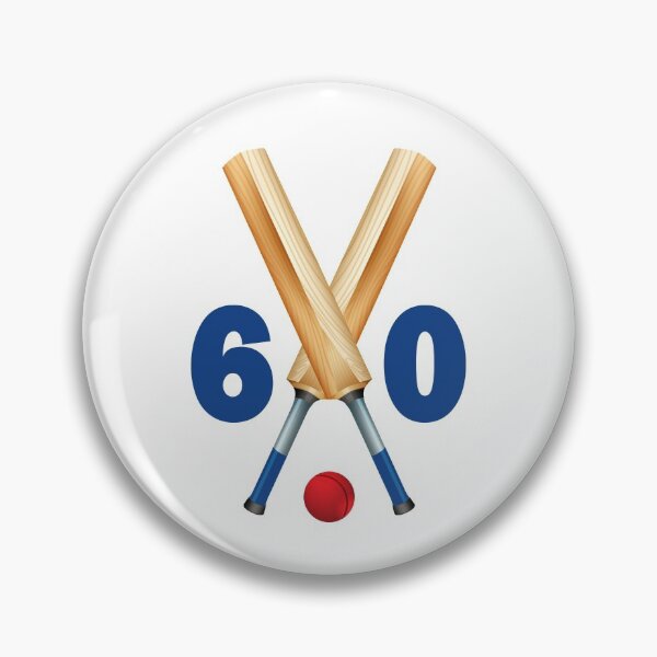 Item preview, Cricket number 60 - sixty with bats and ball designed and sold by AllShirts21.