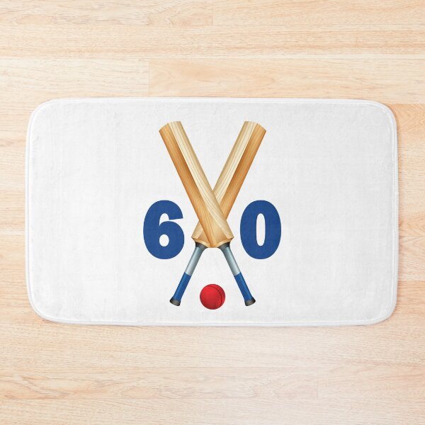 Item preview, Cricket number 60 - sixty with bats and ball designed and sold by AllShirts21.