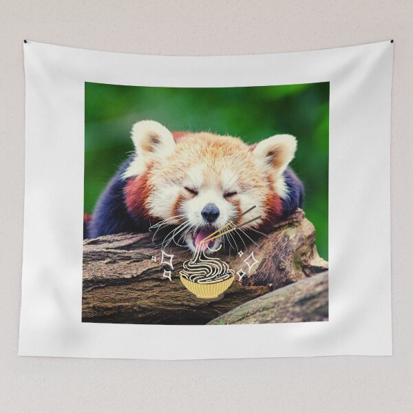 Item preview, Fox eating ramen designed and sold by Cata-mcd.