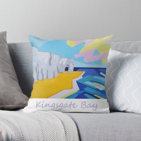 Sun Burst, Kingsgate Bay, Broadstairs Throw Pillow