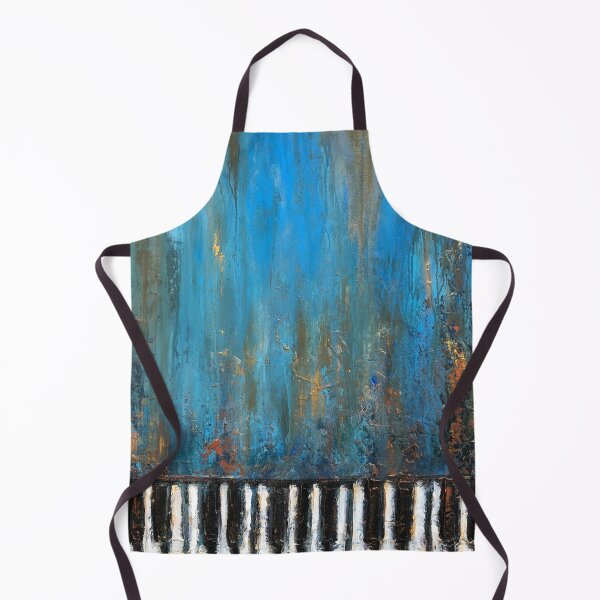 Item preview,  Abstract Blue and Gold piano keyboard designed and sold by Tiffany Roy.