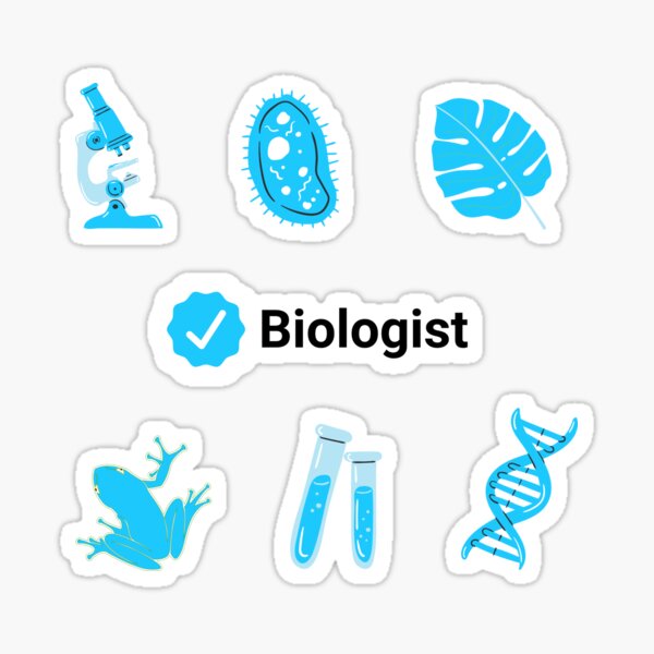 Item preview, Blue Check Verified Biologist Sticker Pack designed and sold by TipToppity.