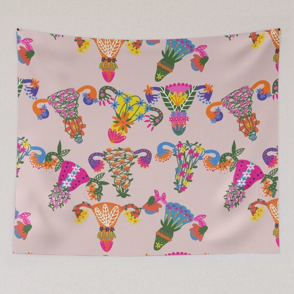Item preview, Flower Uterus Pattern | Feminist Movement| Free the uterus| Body Acceptance| Feminism designed and sold by allexieee.