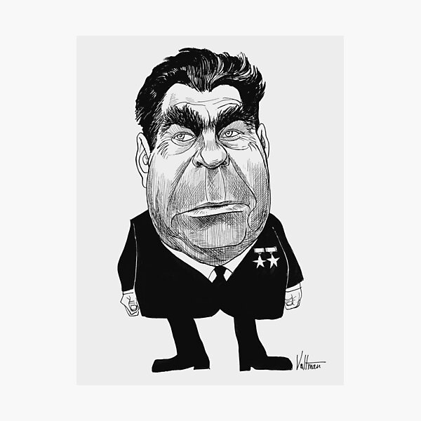 Artikel-Vorschau von Karikatur von Leonid Breschnew – Edmund S. Valtman – ca. 1968, designt und verkauft von warishellstore.