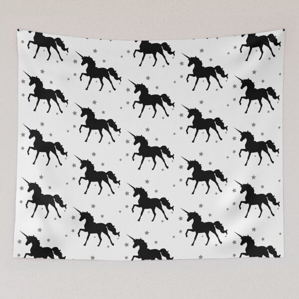 Item preview, Black Unicorn and Stars designed and sold by WildingClan.