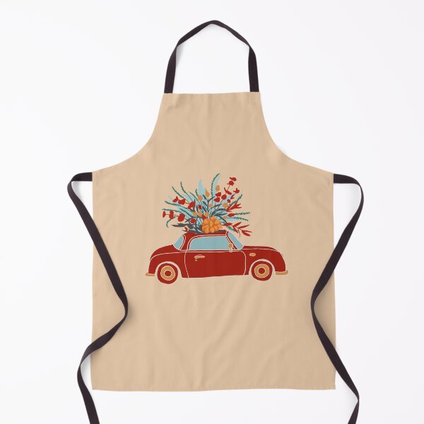 Item preview, Cute red car with flowers on top designed and sold by annetc-designs.