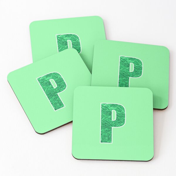 Item preview, Letter P - Green Water Wave Ocean Art designed and sold by dylanxh.