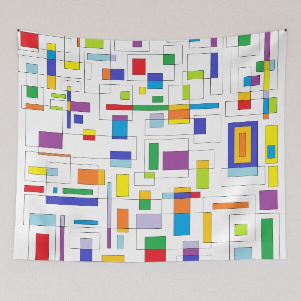 Item preview, Square Dancing - A Visual Feast of Geometric Design designed and sold by LiaNZL.