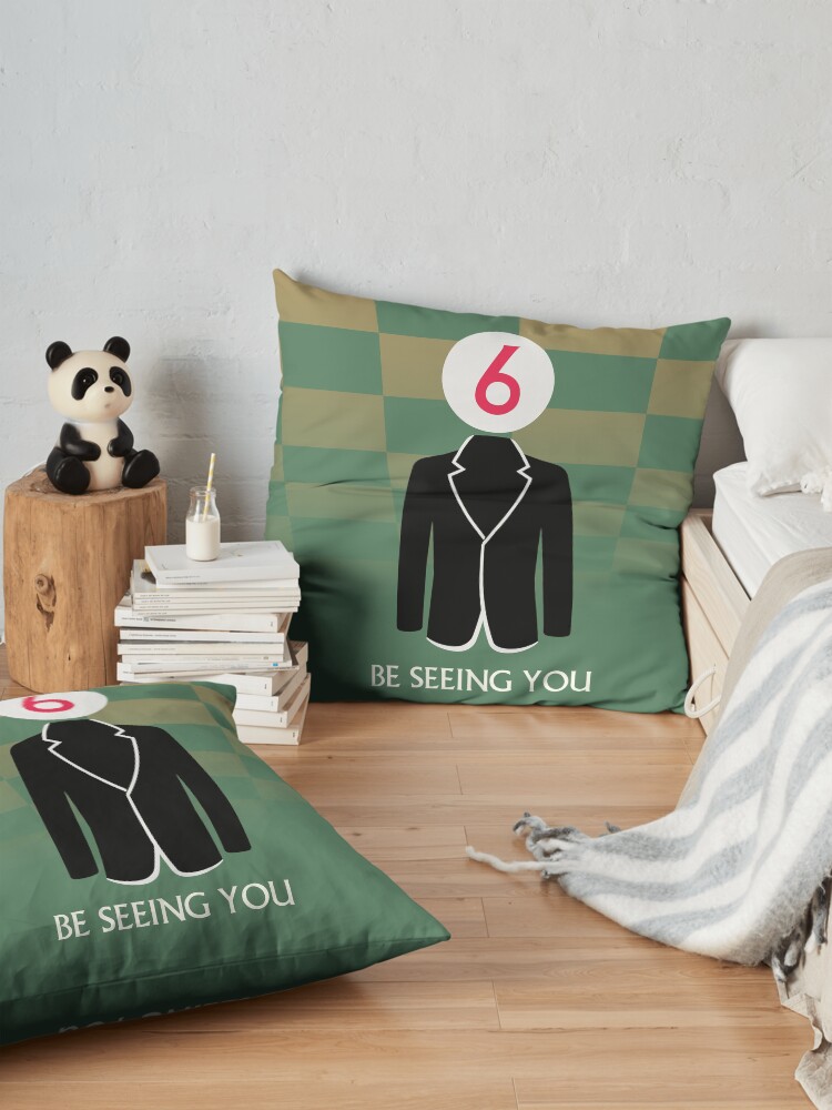 Alternate view of The Prisoner Be Seeing You Design Floor Pillow