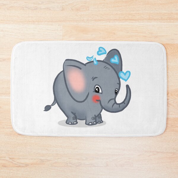 Artikelvorschau, Valentine Elefant, Elefant und Herzen, niedlicher Elefant, Elefantenbad entworfen und verkauft von Furkid Studio.