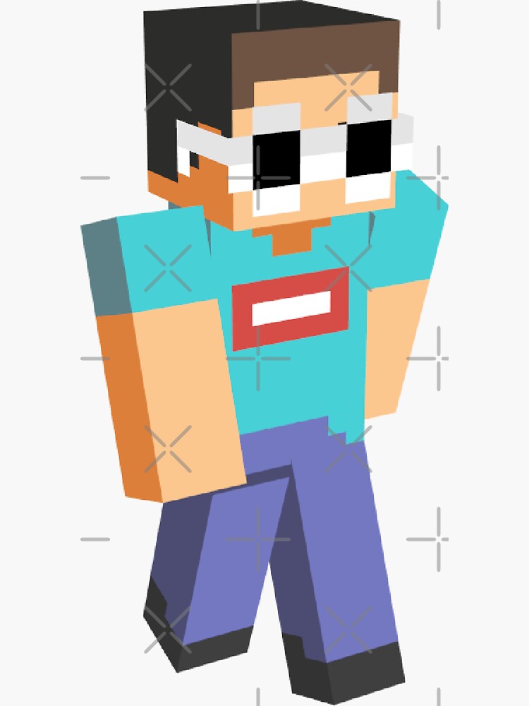 Fundy Minecraft Skin Sticker for Sale by rylee2020