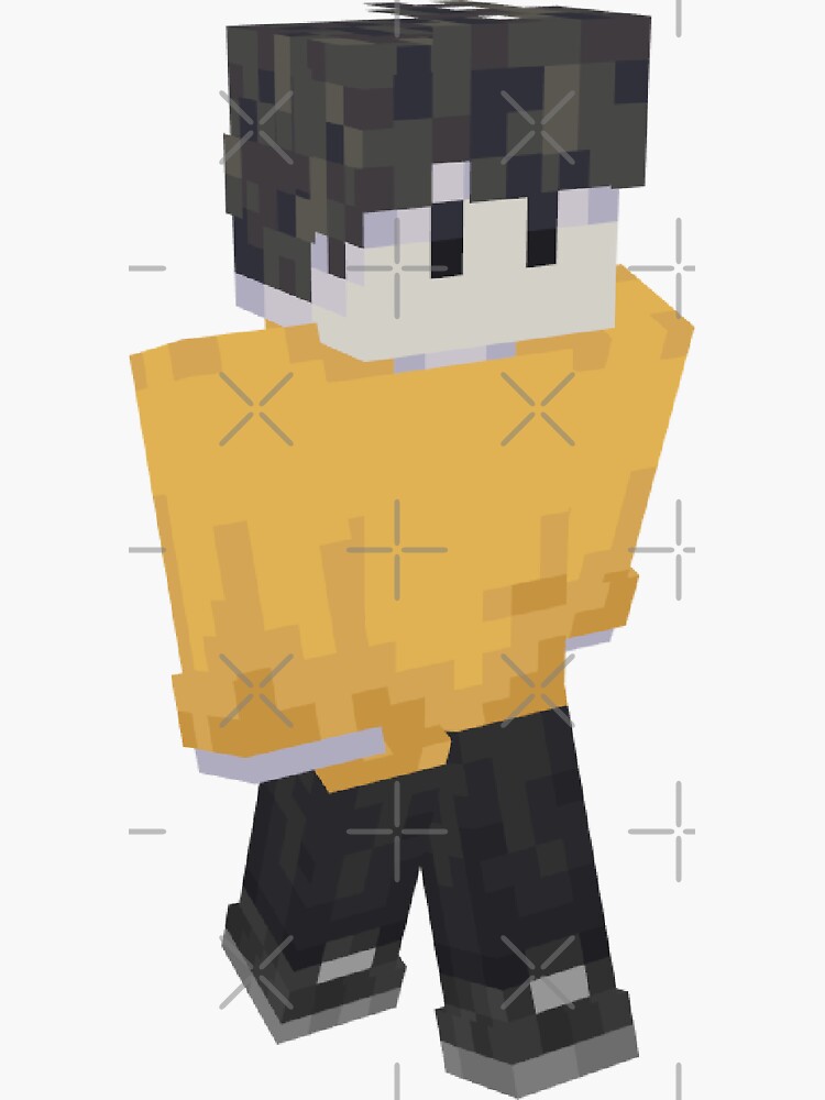 "Ghostbur Minecraft Skin" Sticker by rylee2020 | Redbubble