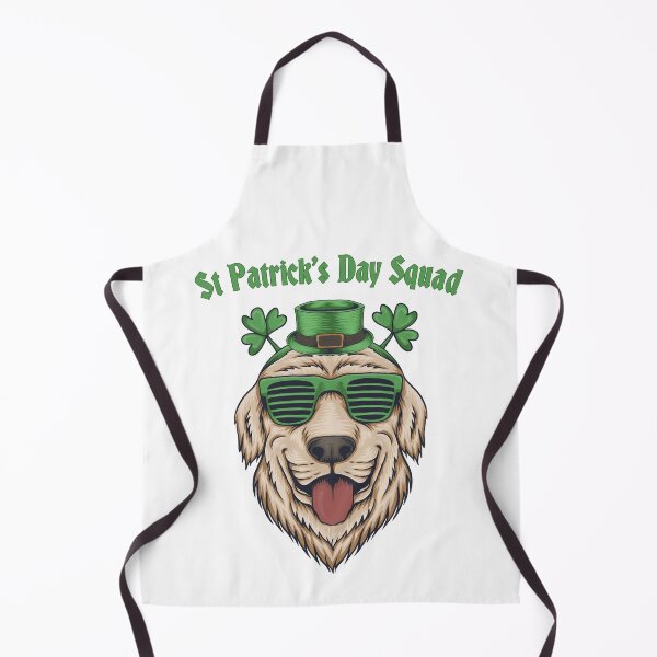 Item preview, Saint Patrick's Day Squad Group Party Animals Lucky Happy Golden Retriever Dog designed and sold by RKA-Products.