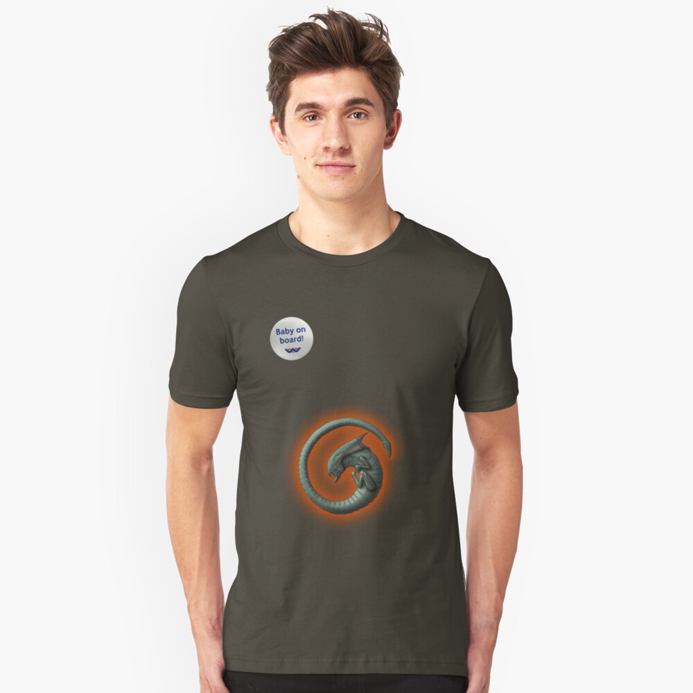 Alien on Board! Slim Fit T-Shirt