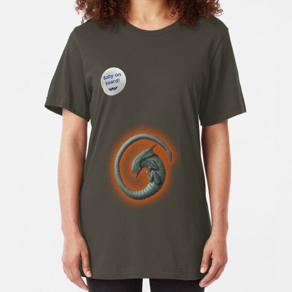 Alien on Board! Slim Fit T-Shirt
