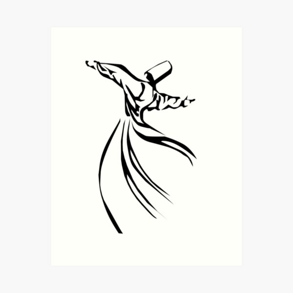 Whirling Dervish Art, Sufi mystic Art, Molana Dance