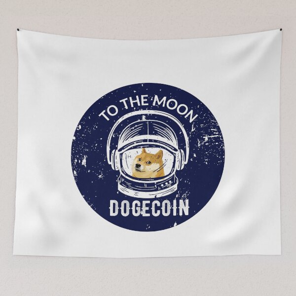 Artikelvorschau, Dogecoin Shirt Logo Dogecoin zum Mond Shirt entworfen und verkauft von Mytoonsquad.