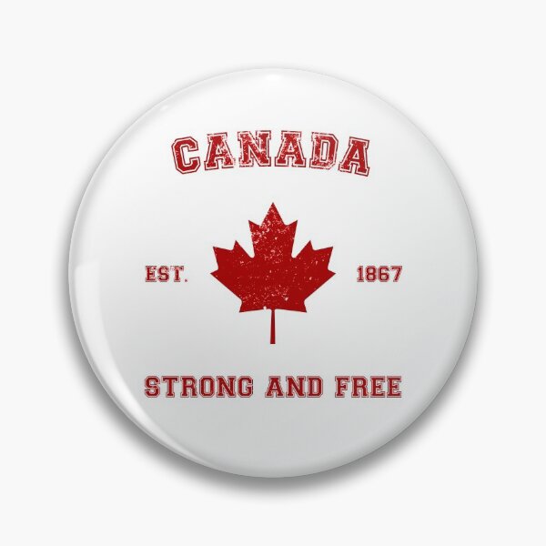 Item preview, Canada Strong And Free Vintage - Red on White designed and sold by BoredGames.