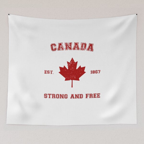 Item preview, Canada Strong And Free Vintage - Red on White designed and sold by BoredGames.