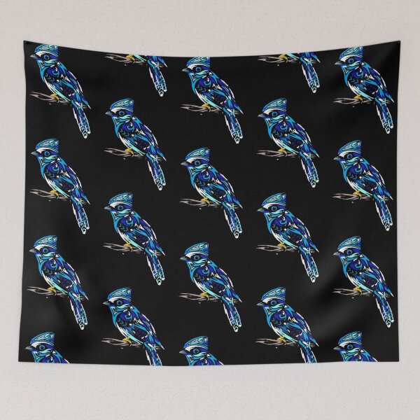 Artikelvorschau, TRIBAL BLUEJAY-MUSTER entworfen und verkauft von THE AMERICAN TEEVANGELIST.