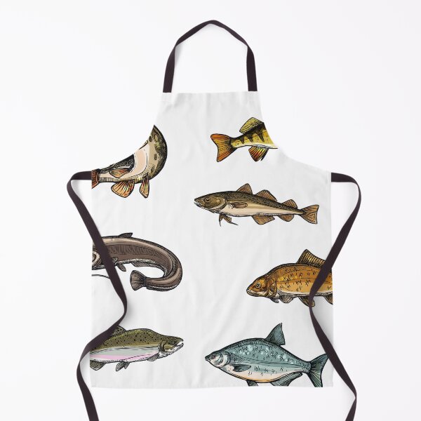 Item preview, Fish, bass, carp, catfish, perch, pattern graphic fly fishing lure artwork nature designed and sold by Skaimae.