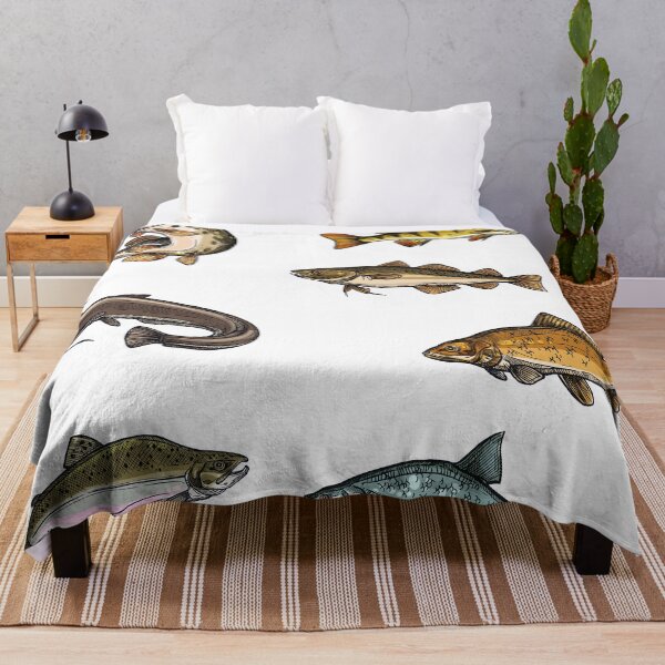 Item preview, Fish, bass, carp, catfish, perch, pattern graphic fly fishing lure artwork nature designed and sold by Skaimae.