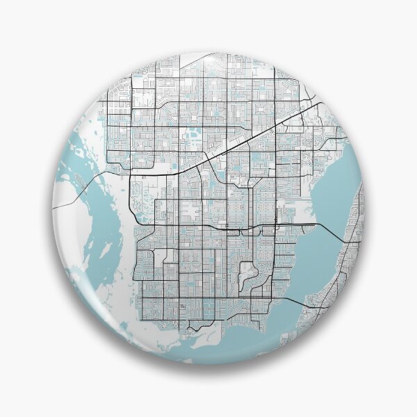 Item preview, Cape Coral City Map of Florida, USA - Circle designed and sold by deMAP.