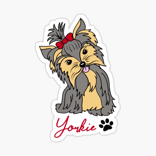 Cute yorkie Sticker