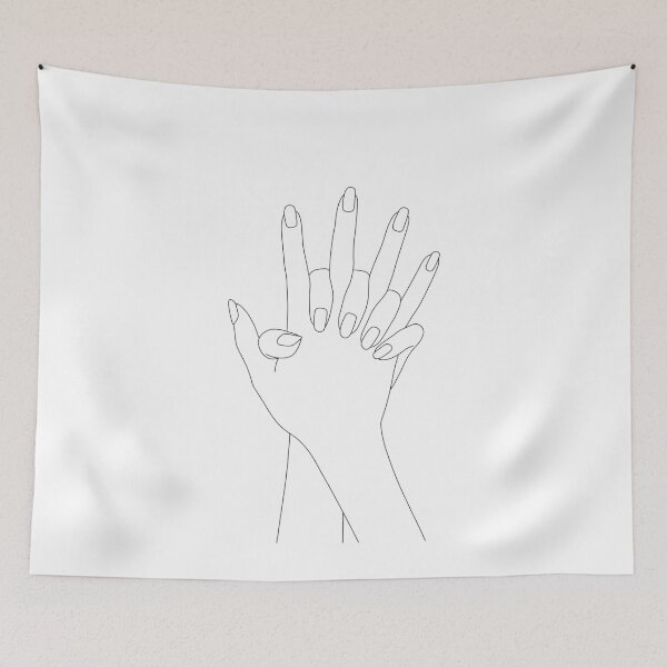 Item preview, Holding hands line art - Verity designed and sold by TheColourStudy.
