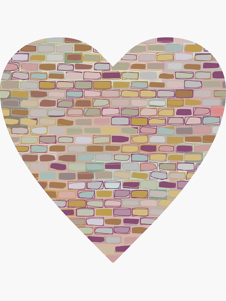 Stone Wall Heart (Digital Art) by gwennpaints