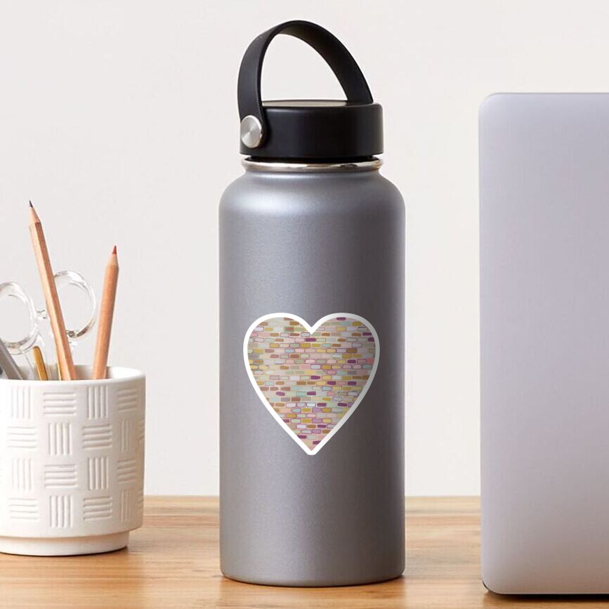 Stone Wall Heart (Digital Art) Sticker