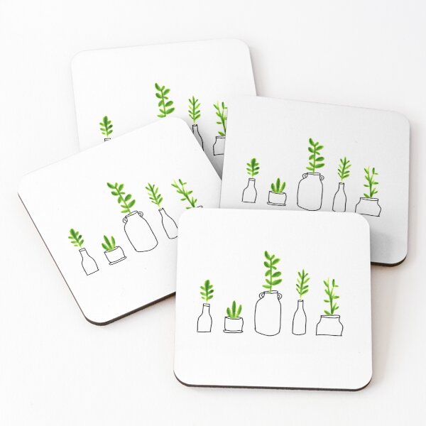 Item preview, Green watercolor potted plants designed and sold by megan1007.