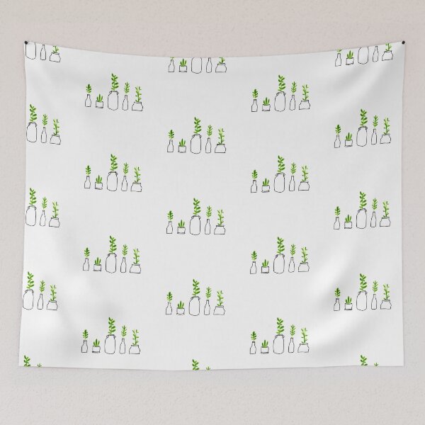 Item preview, Green watercolor potted plants designed and sold by megan1007.