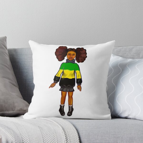 Item preview, Jamaica jumper - manga anime Jamaican girl with colours of Jamaican flag in black green and yellow designed and sold by Artonmytee.